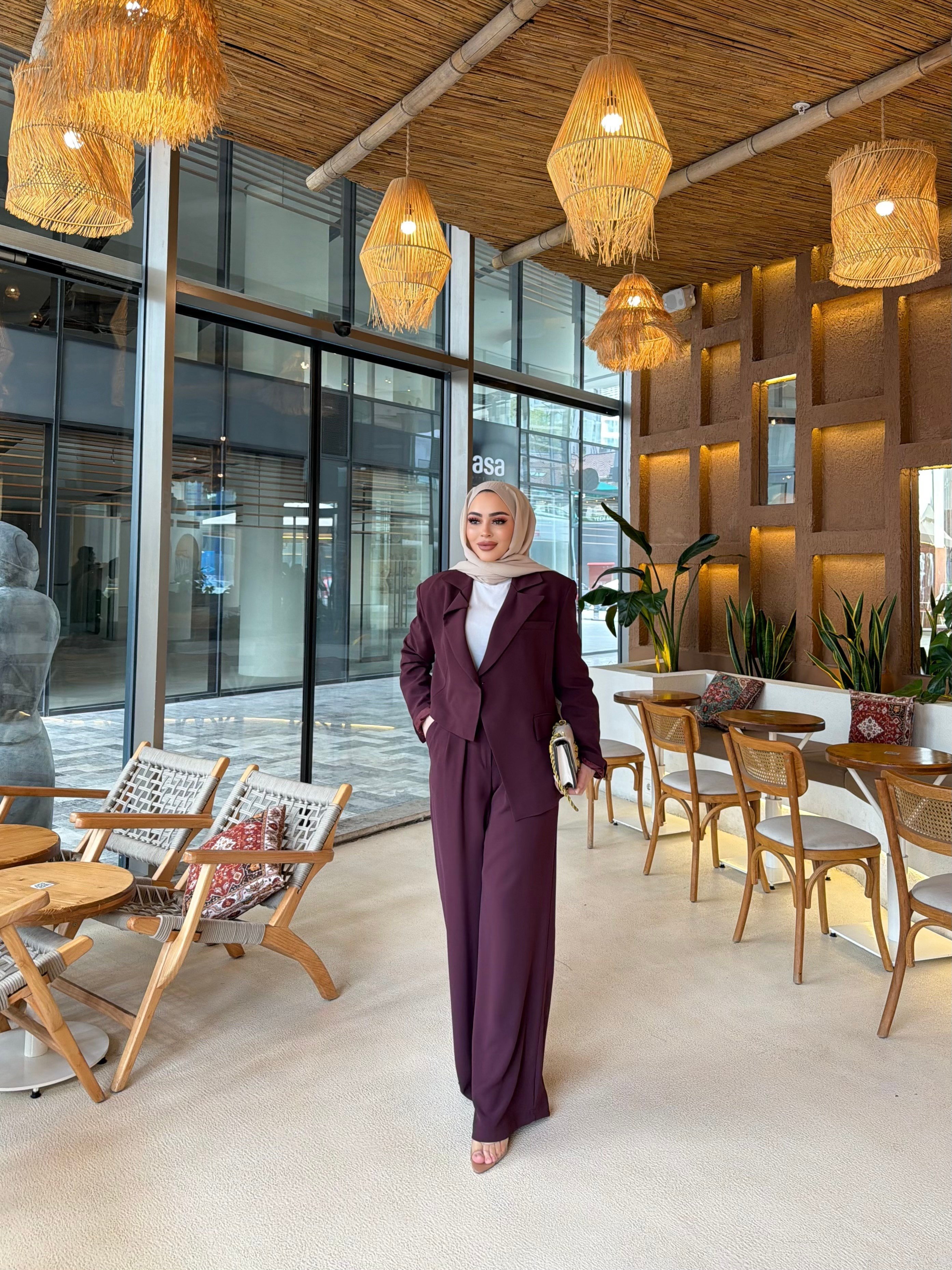 Onna Krep Takım - Mürdüm