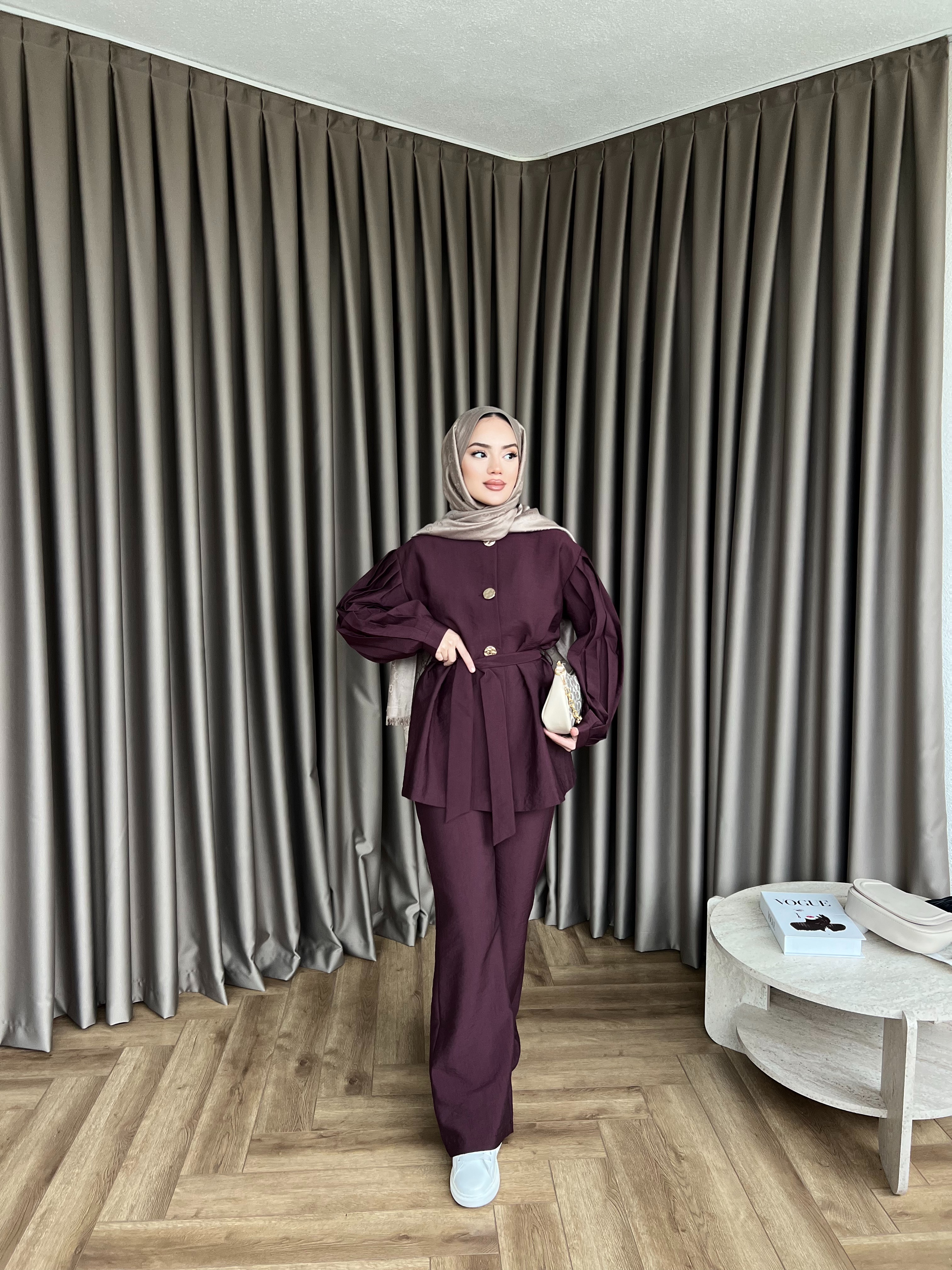 Rakkas Düğmeli Takım - Bordo