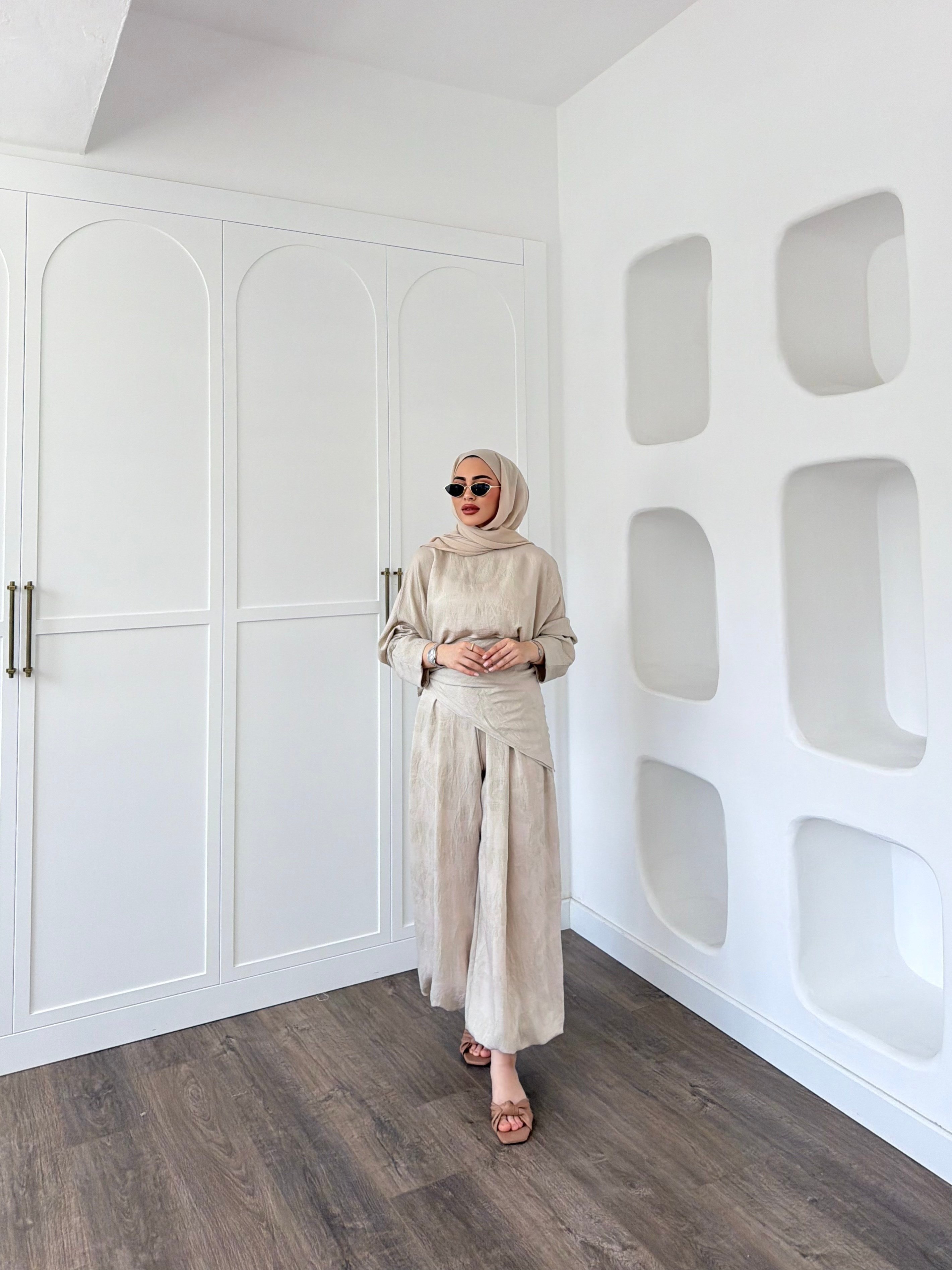 Şeyna Şalvar Takım - Bej