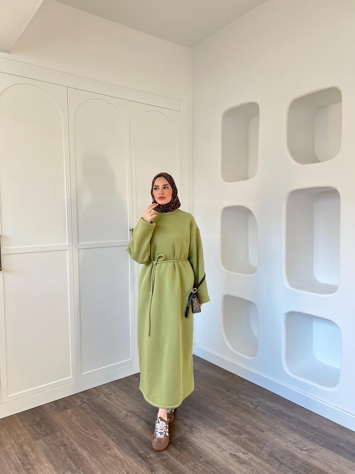 Wennes 3İplik Elbise Haki