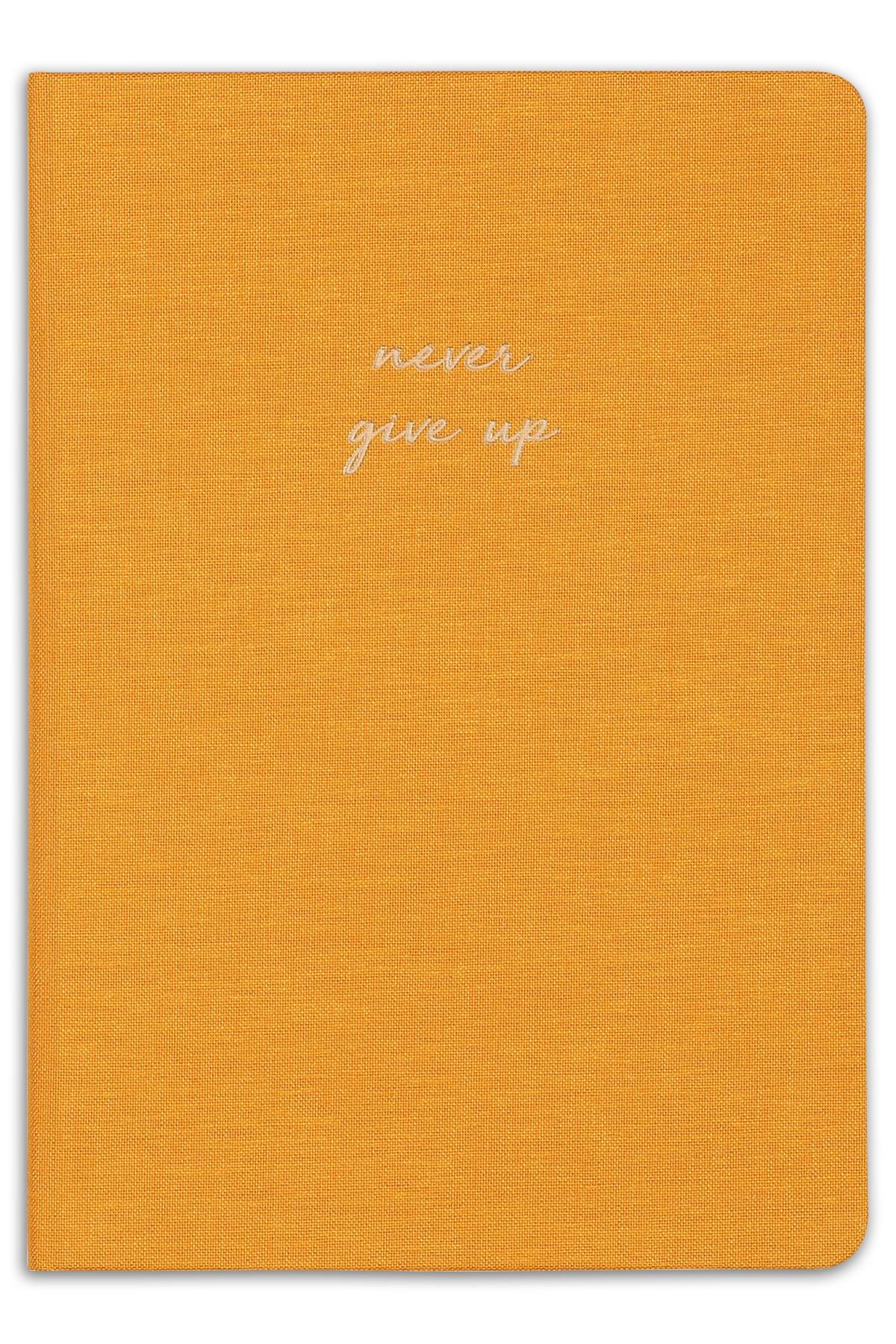 Matt Notebook 14x20 Sert Kapak Defter Noktalı Hardal