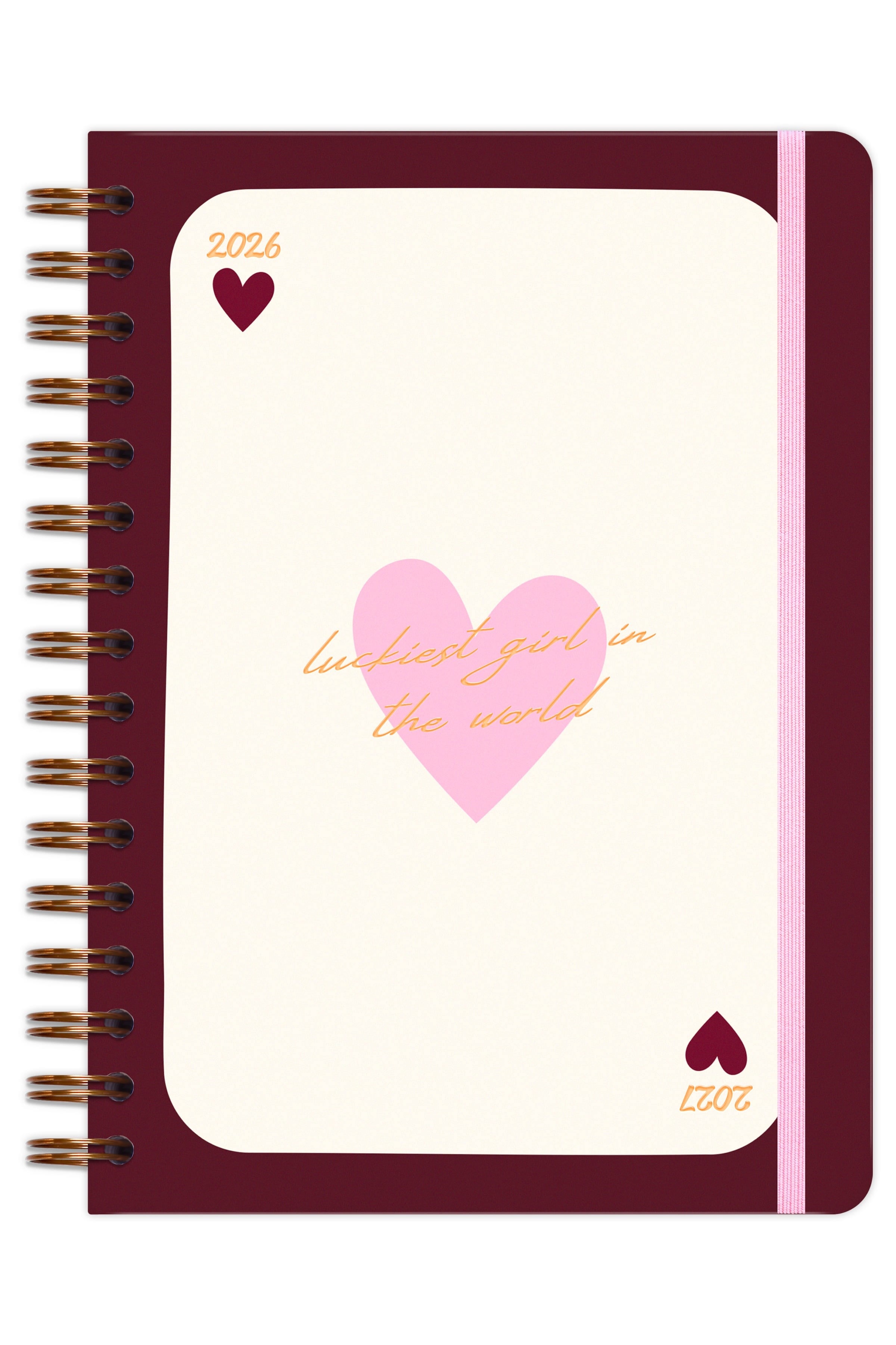 Matt Notebook 2026-2027 A5 Akademik Ajanda Spiralli 15x21 cm - 16 Aylık - Motivasyon Sayfalı Kalp