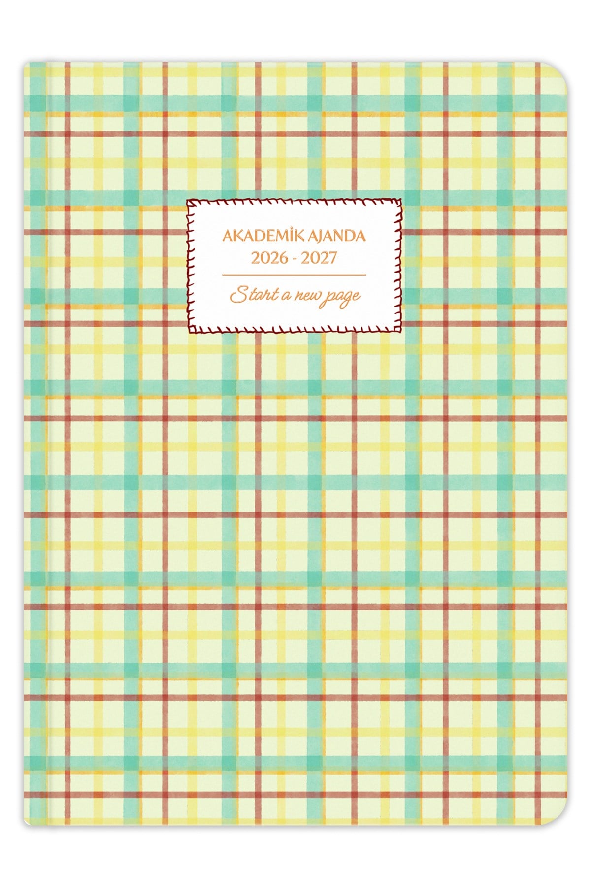 Matt Notebook 2026-2027 A5 Akademik Ajanda 15x21 cm - 17 Aylık Ekose