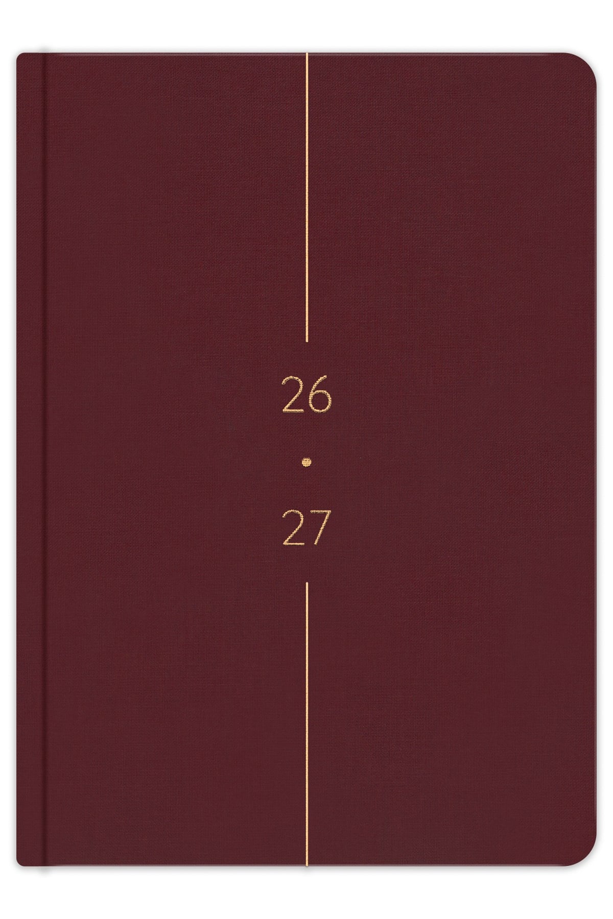 Matt Notebook 2026-2027 A5 Keten Akademik Ajanda 15x21 cm - 17 Aylık Bordo