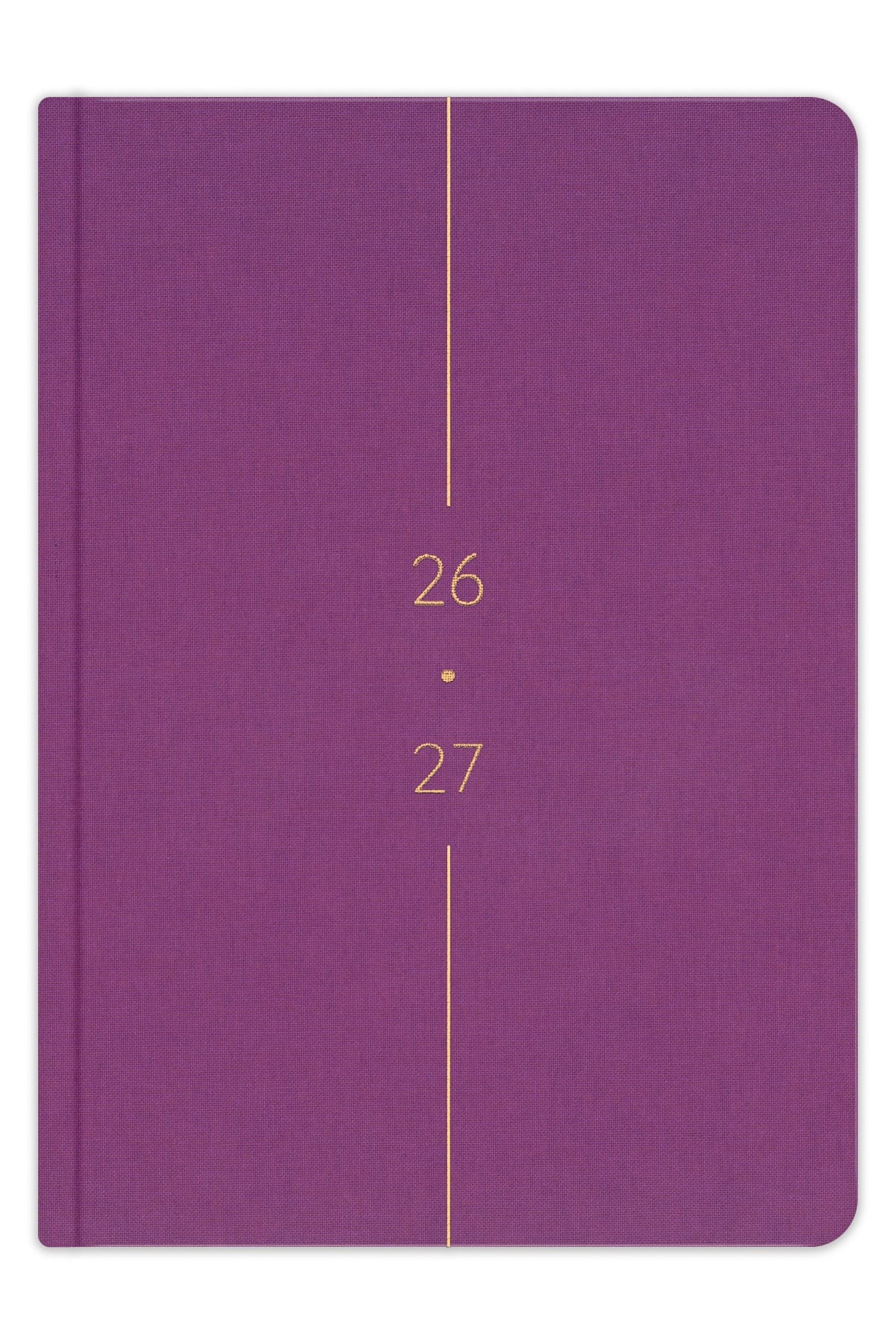 Matt Notebook 2026-2027 A5 Keten Akademik Ajanda 15x21 cm - 17 Aylık Menekşe