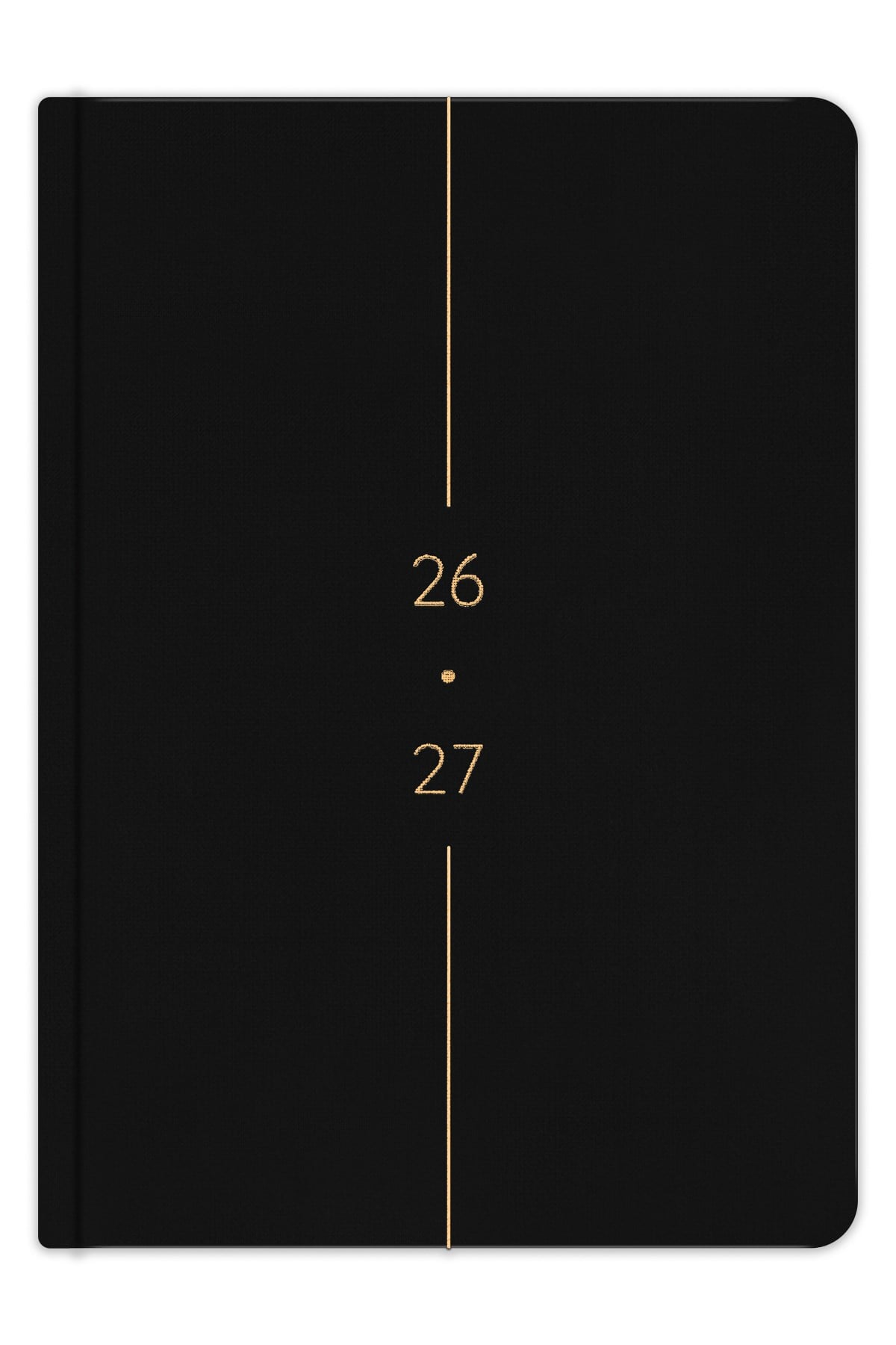 Matt Notebook 2026-2027 A5 Keten Akademik Ajanda 15x21 cm - 17 Aylık Siyah