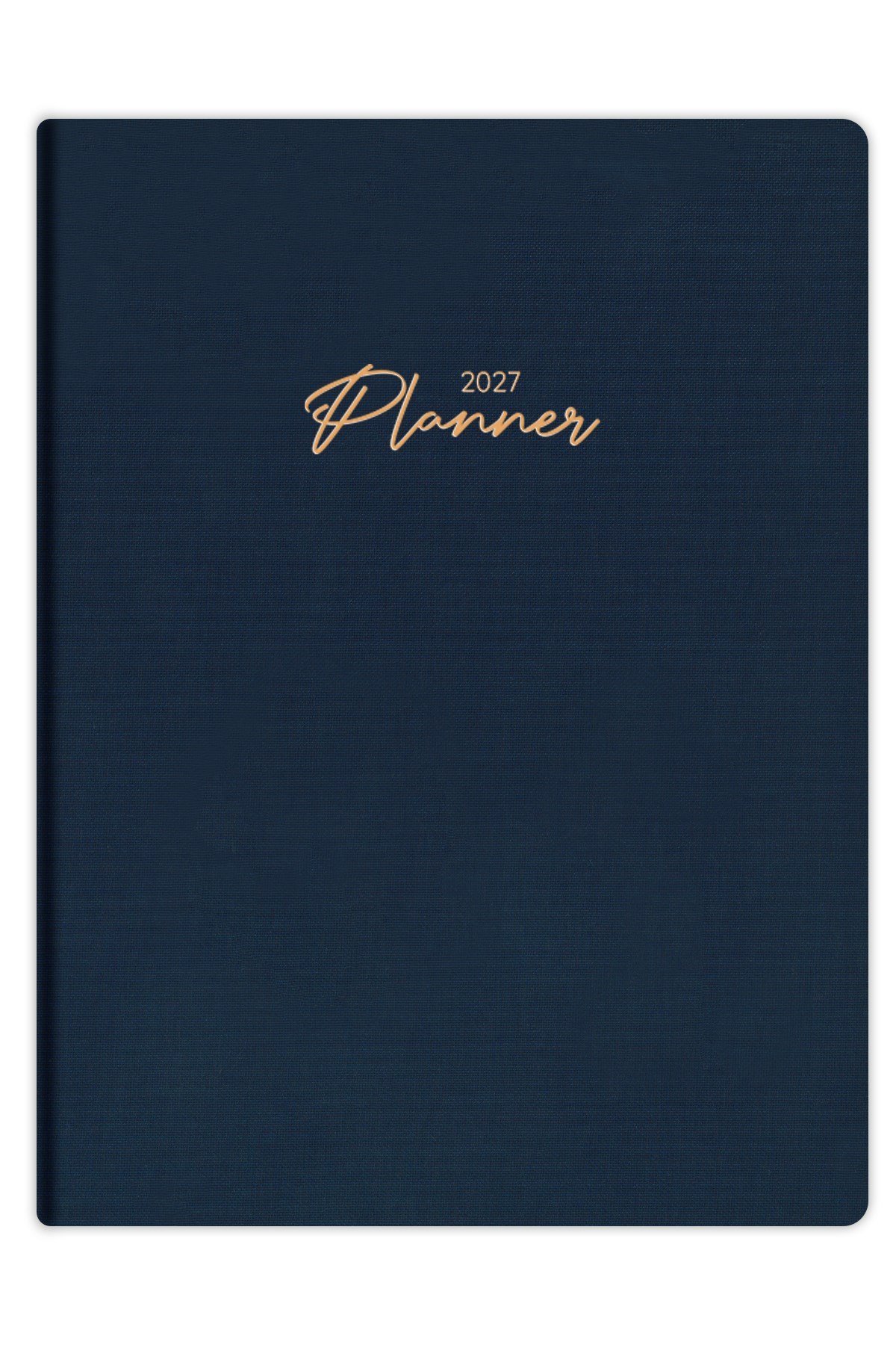 Matt Notebook 2027 Yılı 20x27 cm Keten Haftalık Planlayıcı Ajanda Lacivert