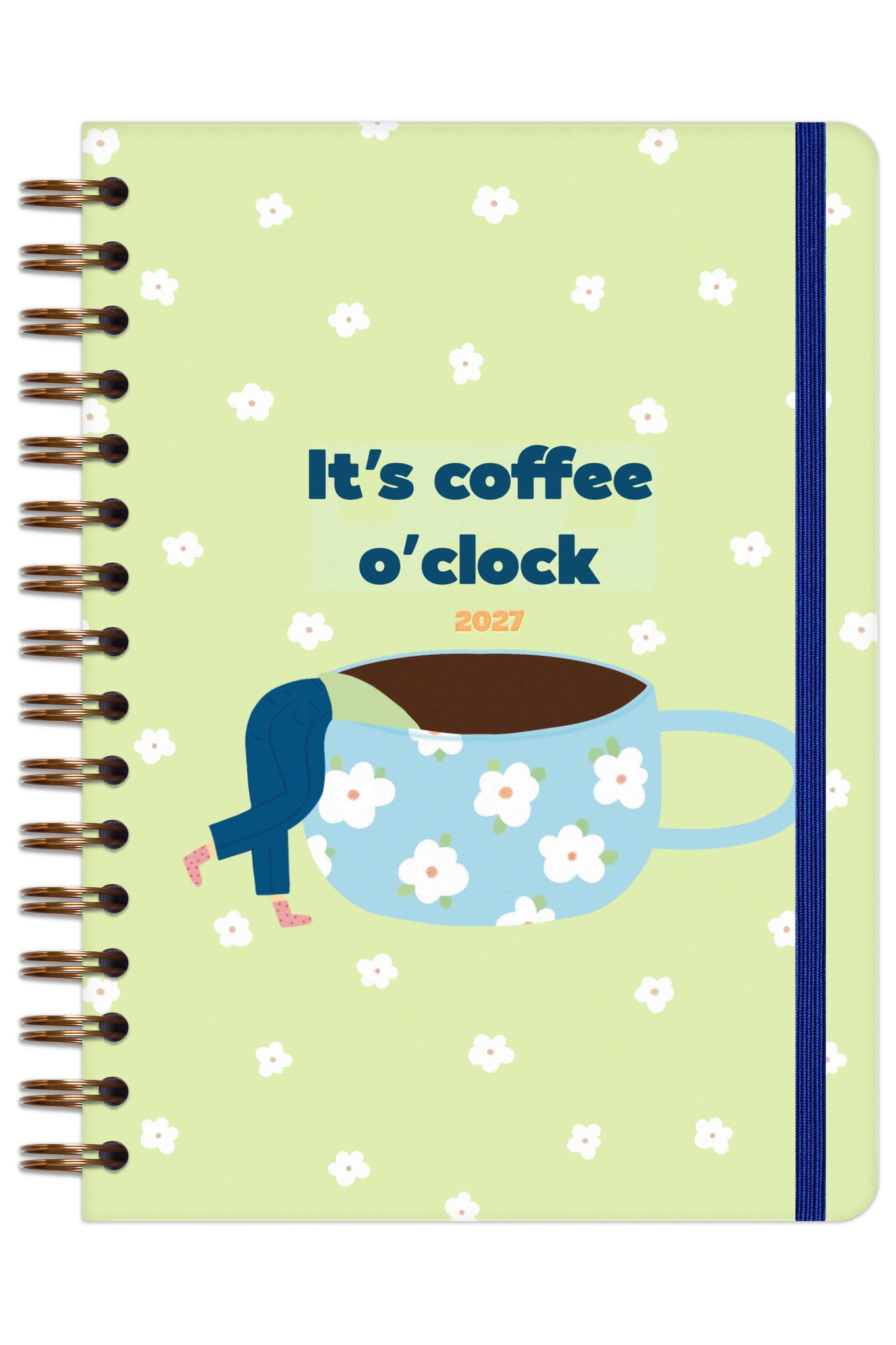 Matt Notebook 2027 Yılı A5 Ajanda Spiralli 15x21 cm - 12 Aylık Çiçekler