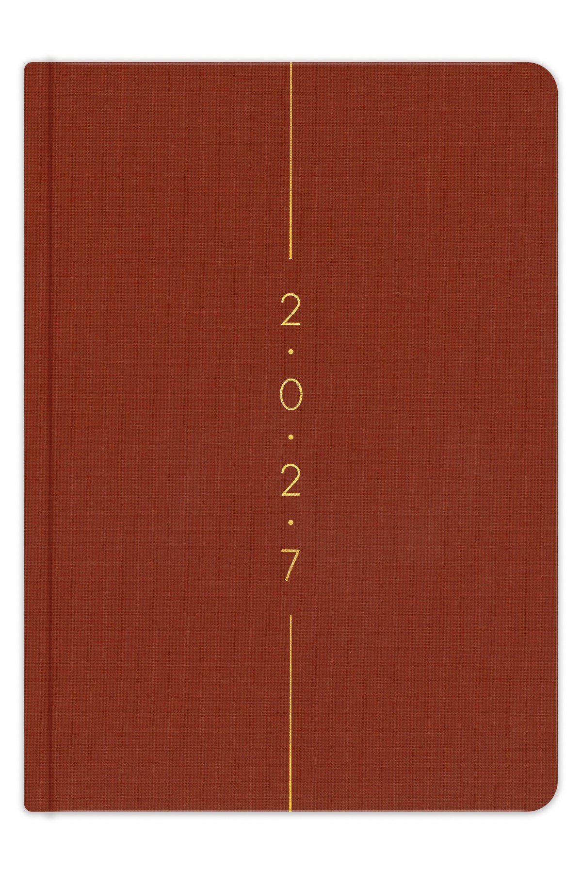 Matt Notebook 2027 Yılı A5 Keten Haftalık Ajanda 15x21 cm - 12 Aylık Tarçın
