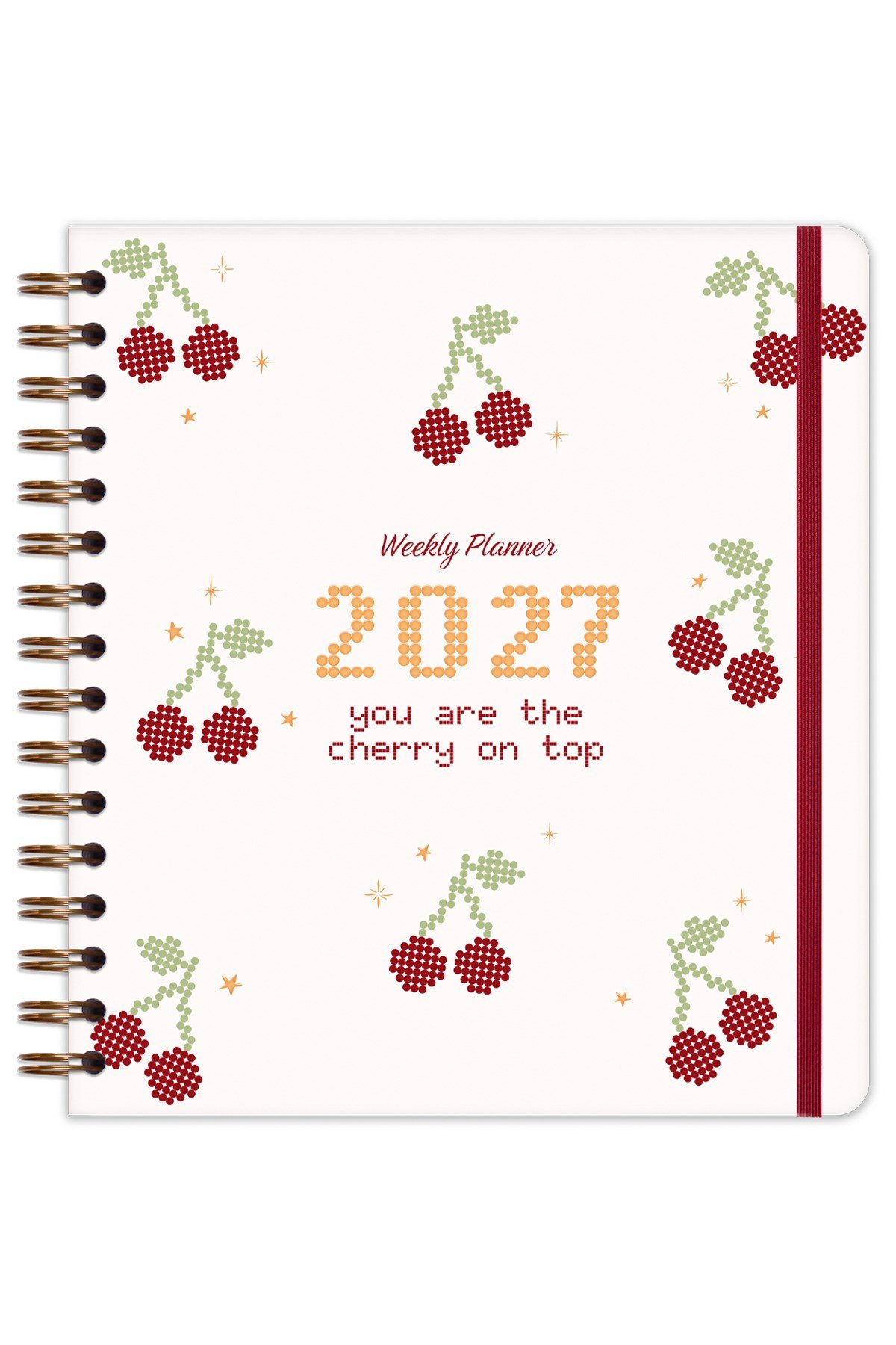 Matt Notebook 2027 Yılı Haftalık Kare Ajanda - 12 Aylık Kiraz