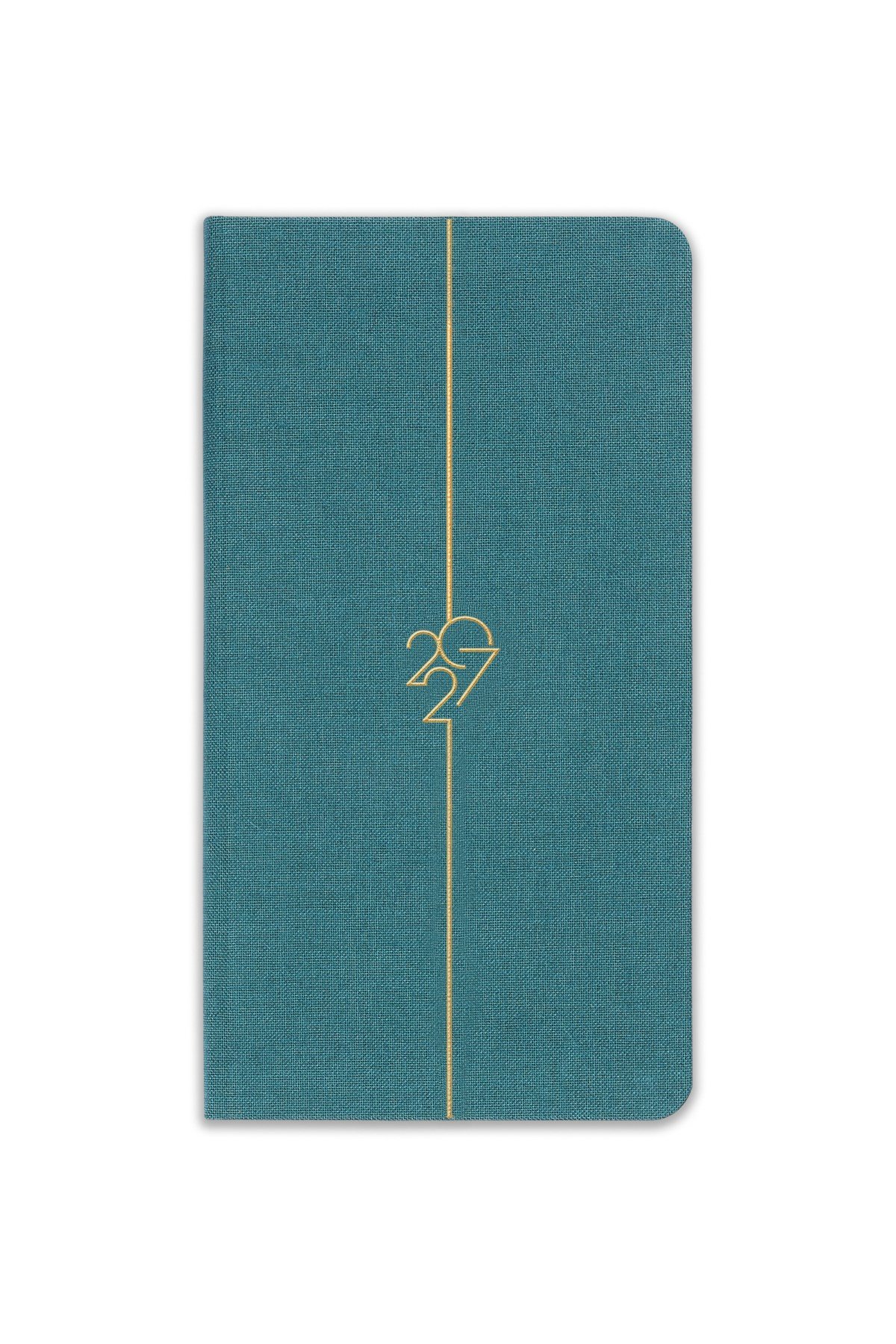 Matt Notebook 2027 Yılı Haftalık Keten 9x17 cm Cep Ajandası 12 Aylık Koyu Yeşil