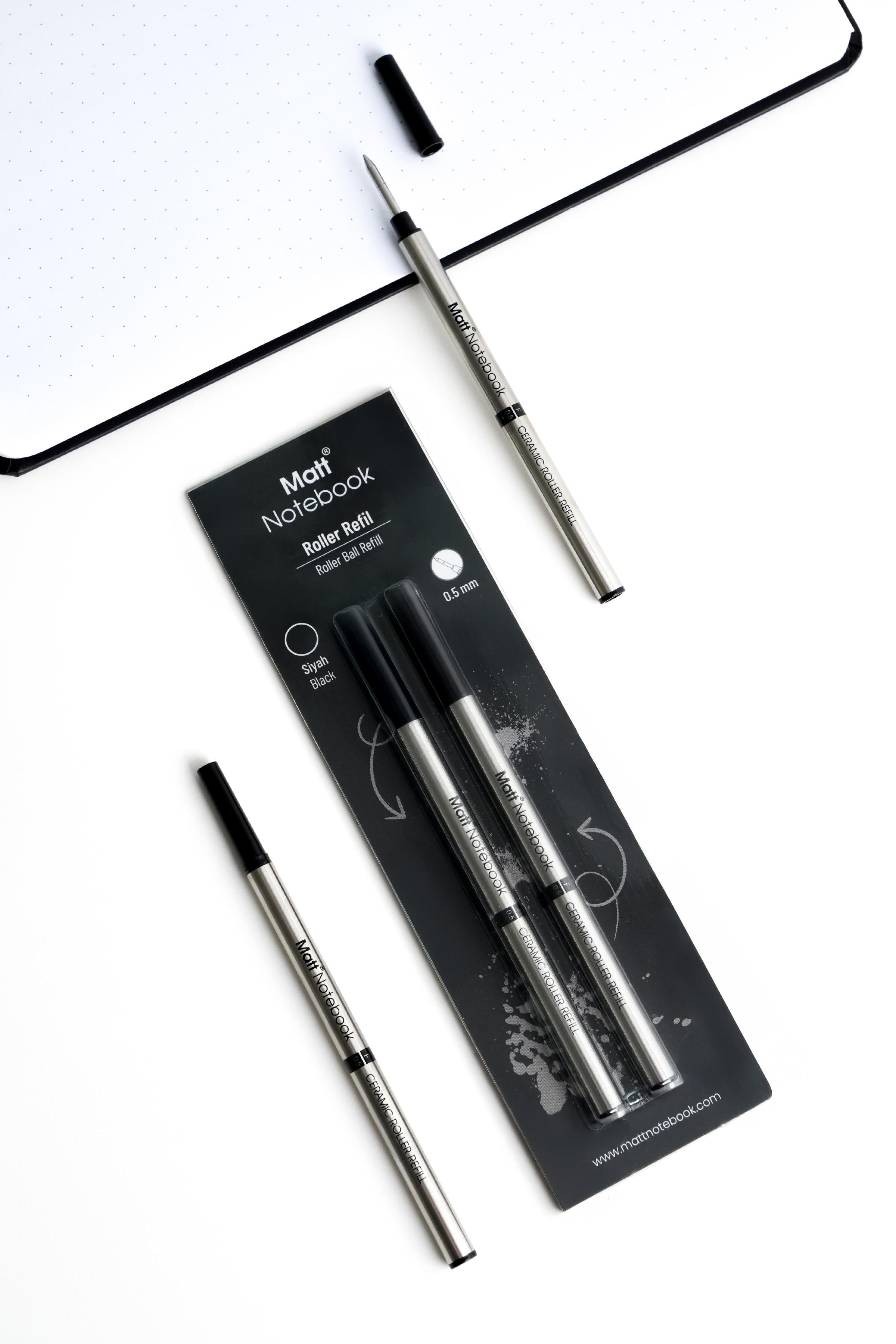Matt Notebook 2'li Roller Kalem Refil Yedeği 0.5 mm Siyah R05