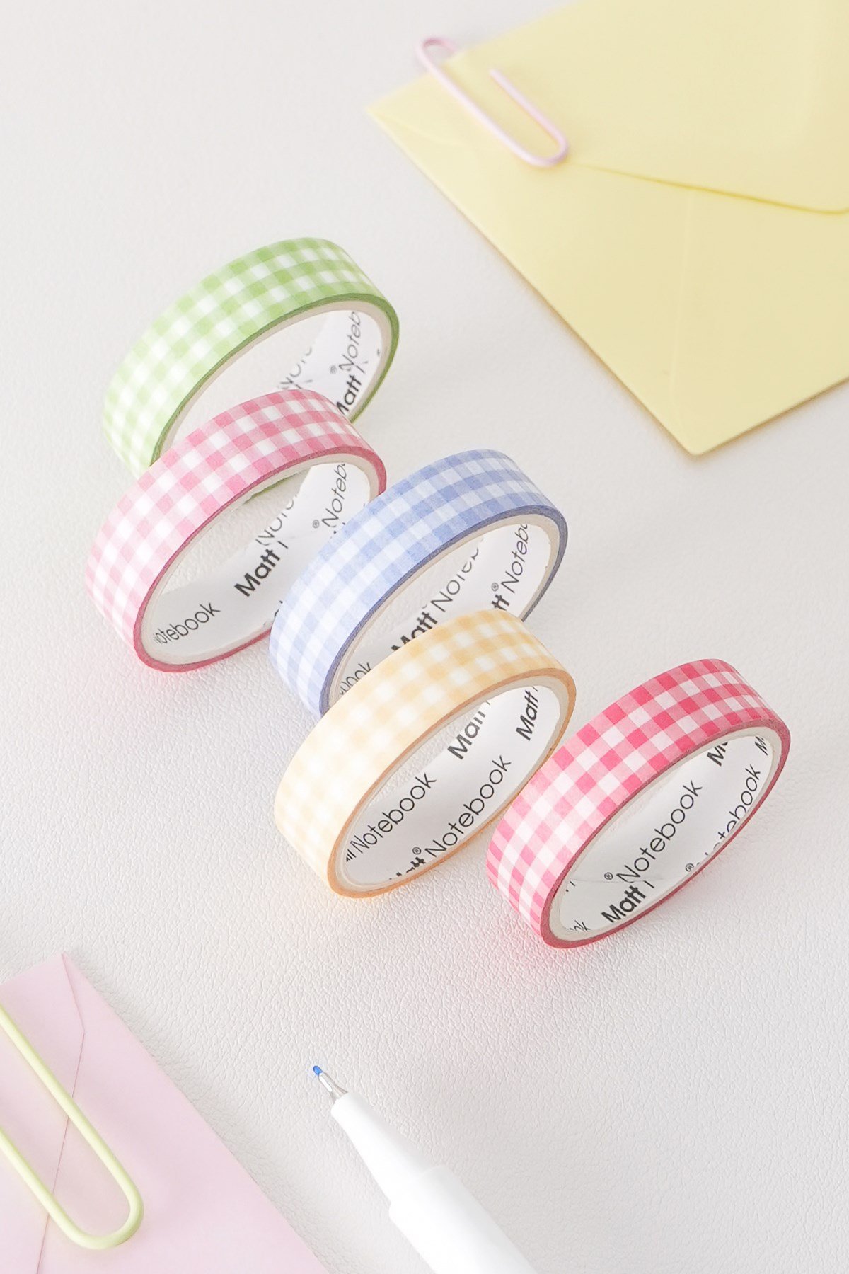 Matt Notebook 5'li Washi Tape Kağıt Bant Seti