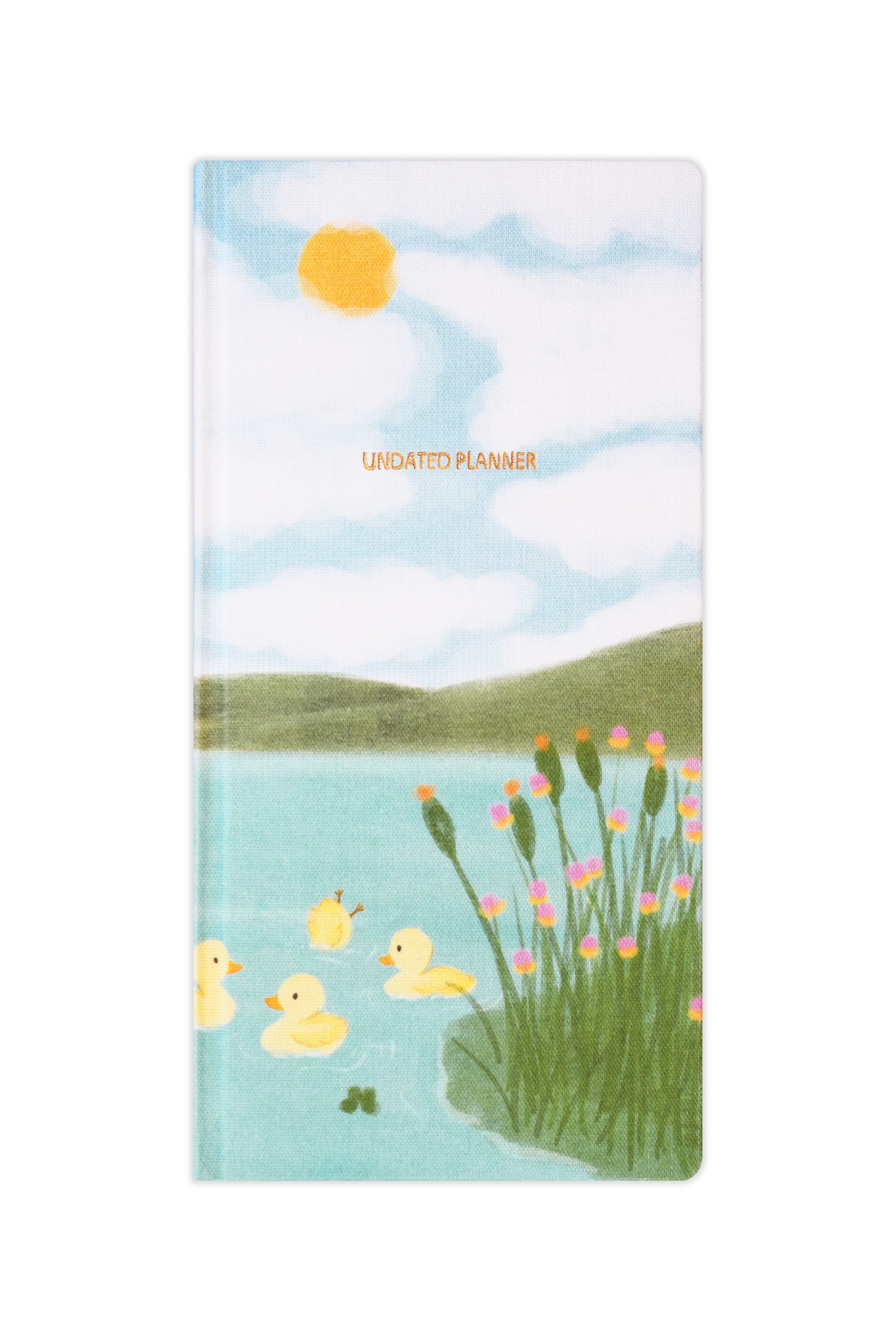 Matt Notebook 9x18 cm Keten Süresiz Haftalık Planlayıcı Kareli Cep Ajandası Manzara