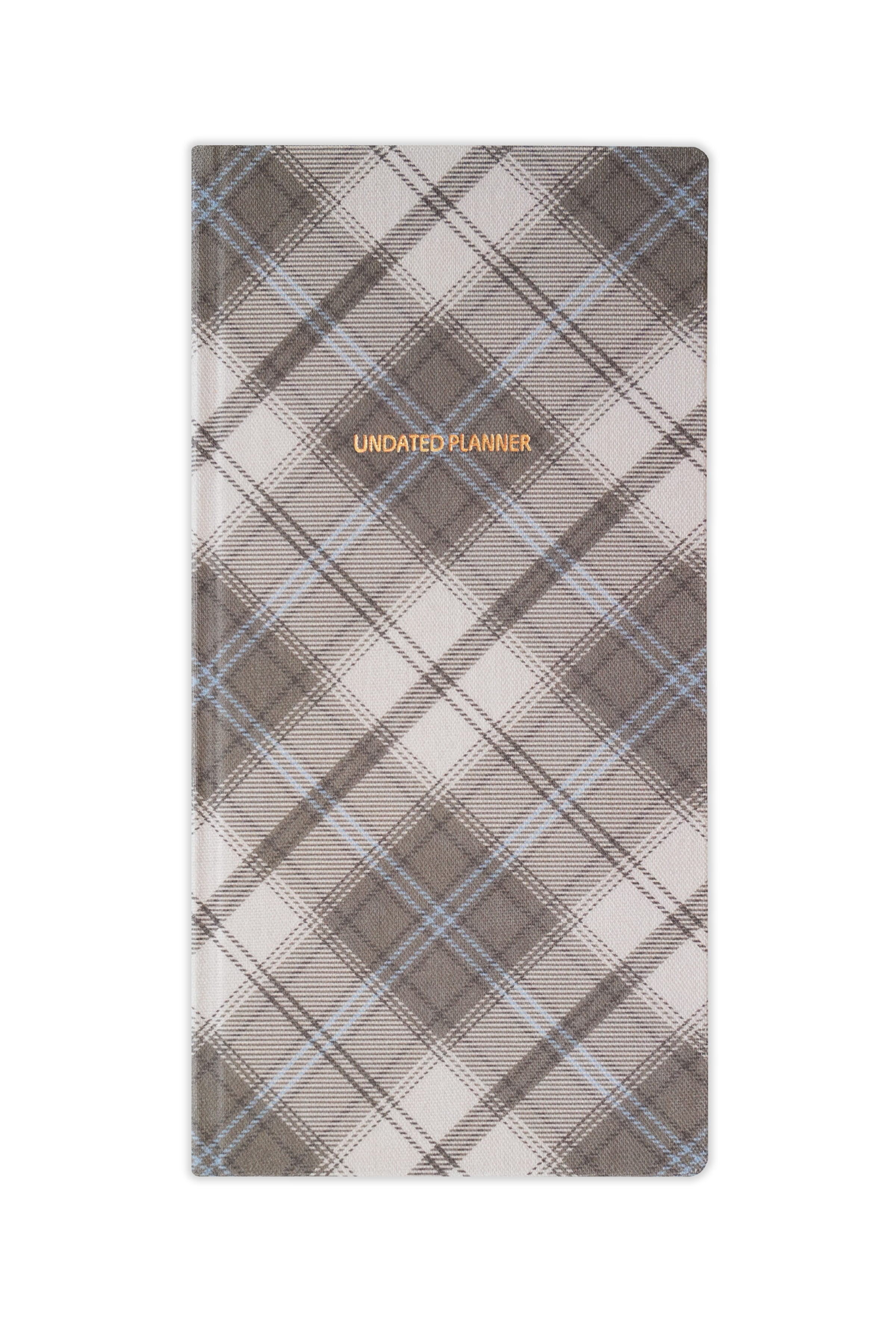 Matt Notebook 9x18 cm Keten Süresiz Haftalık Planlayıcı Kareli Cep Ajandası Ekose