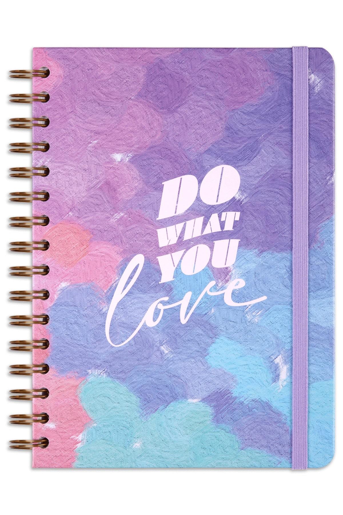 Matt Notebook A5 15x21 cm Spiralli Lastikli Çizgili Tarihsiz Not Defteri