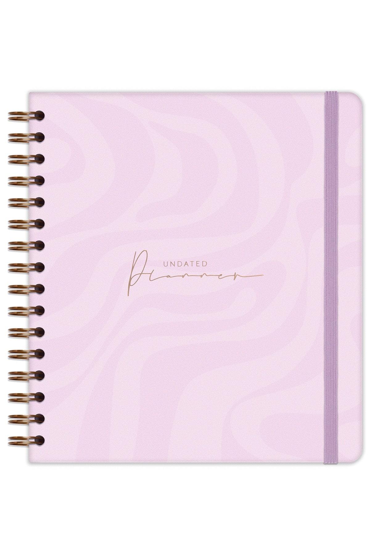 Matt Notebook Süresiz Planlayıcı Kare Ajanda Pembe