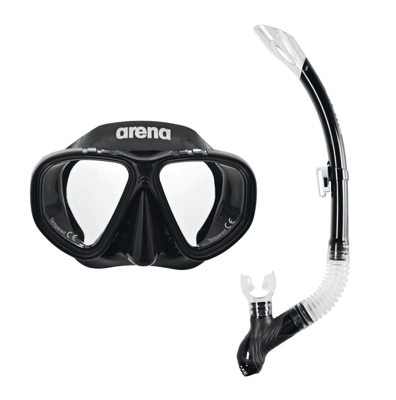 ARENA PREMIUM SNORKELLING SET JUNIOR BLACK ( MASKE VE ŞNORKEL SET )