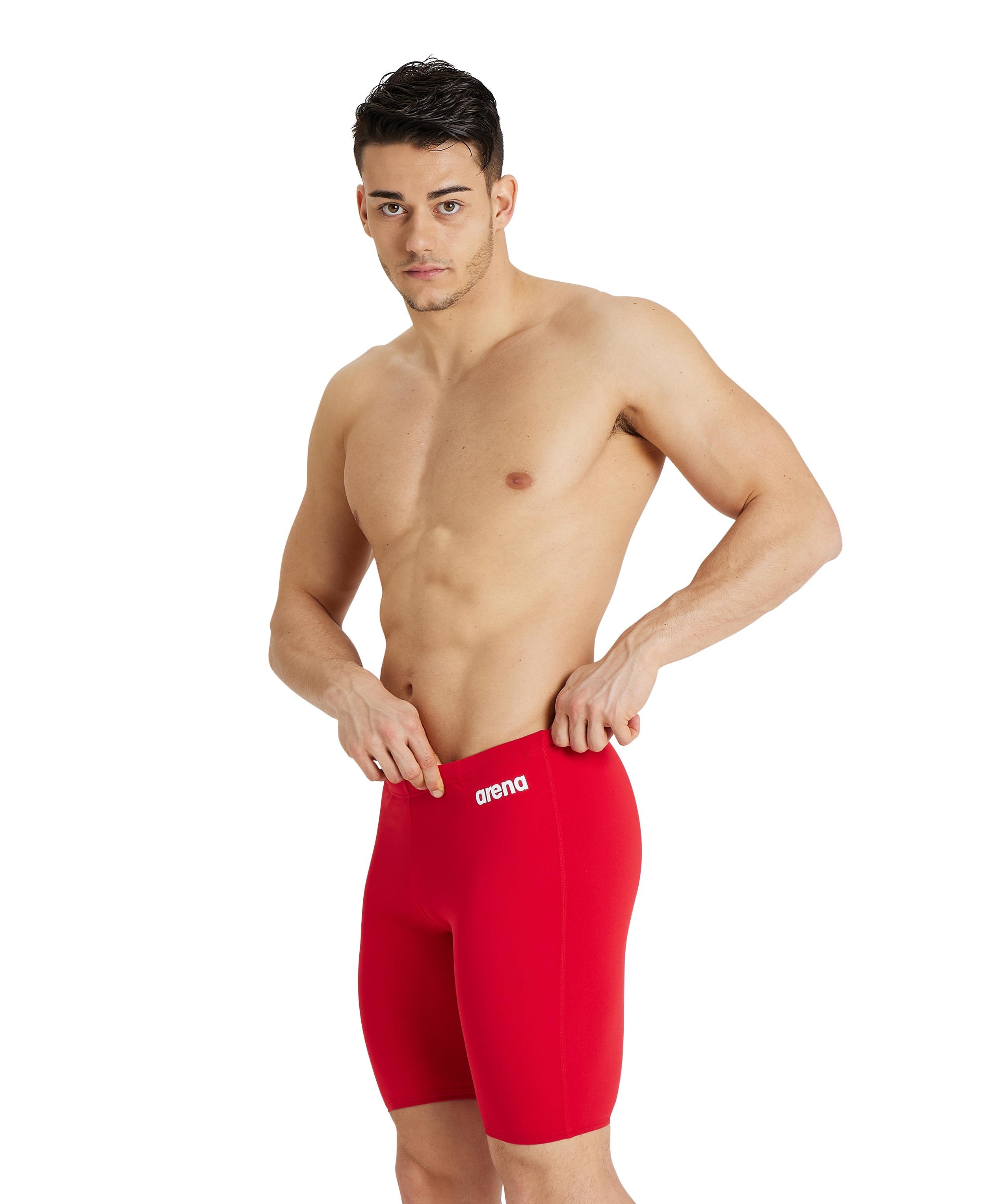 MEN'S TEAM JAMMER SOLID RED WHITE