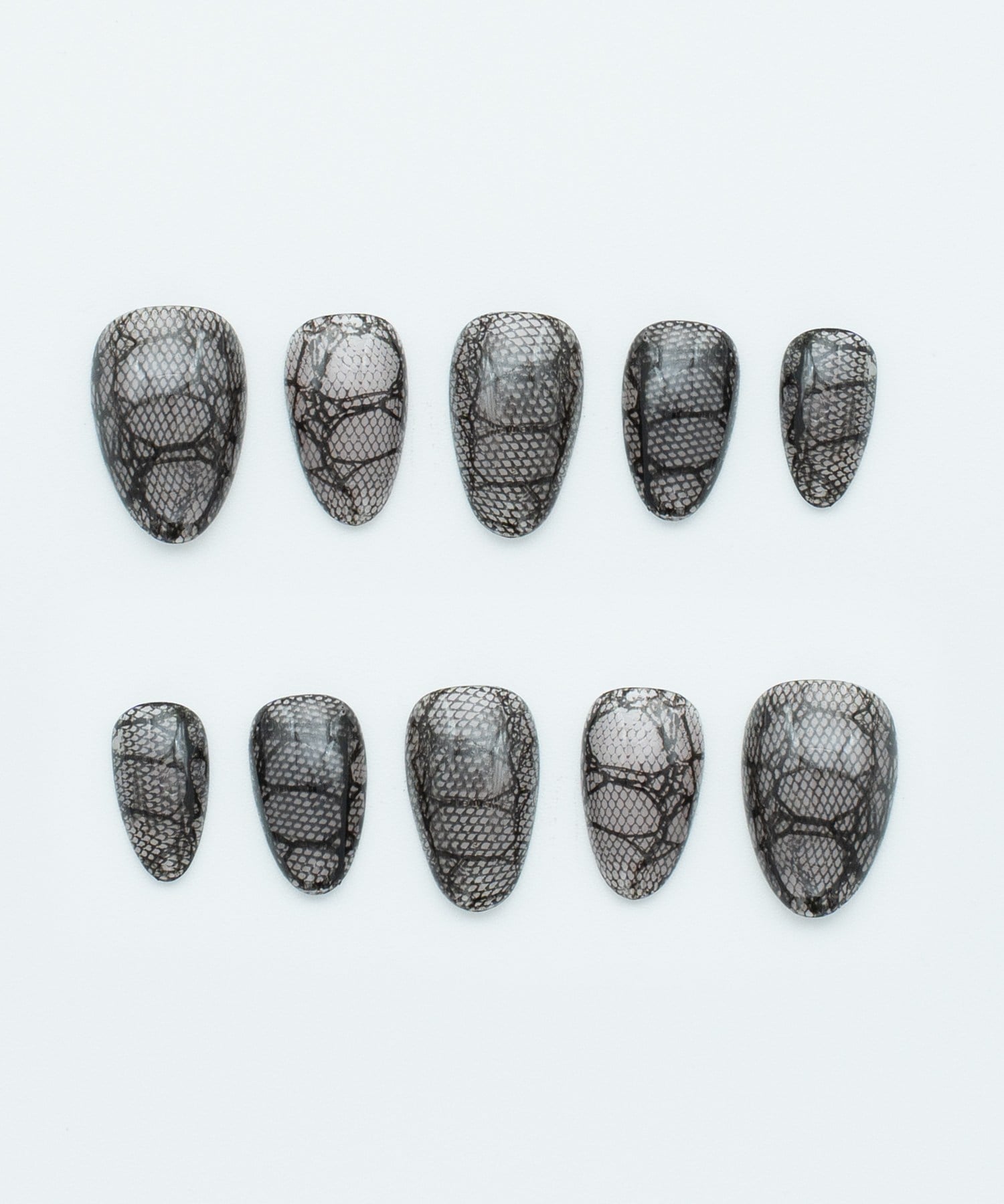 Dark Lace Protez Jel Takma Tırnak - El Yapımı Kalıcı Oje Nail Art - NC230
