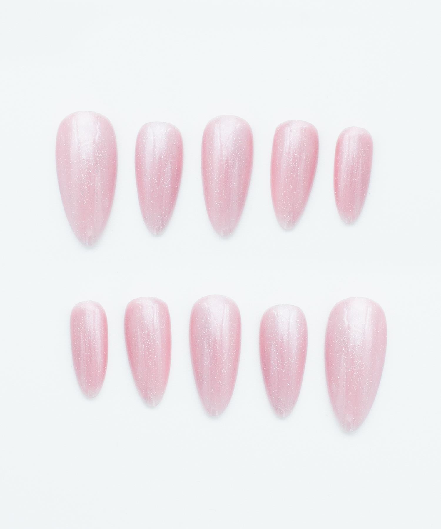 Protez Jel Takma Tırnak - El Yapımı Kalıcı Oje Nail Art Ombre French - NC214