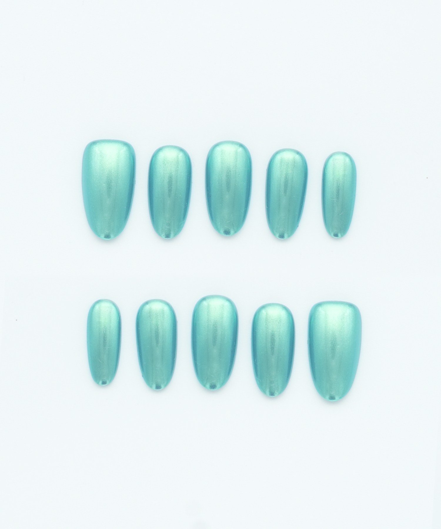 Tamga Blue - El Yapımı Tekrar Kullanılabilir Protez Takma Tırnak - Cat Eye - NC266