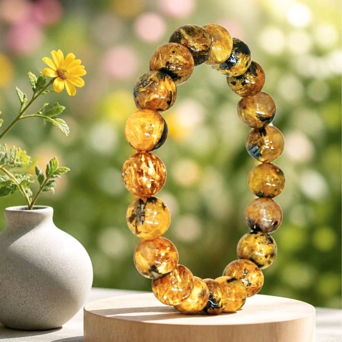 Gold Beril Doğal Taş Bileklik – BLK1057