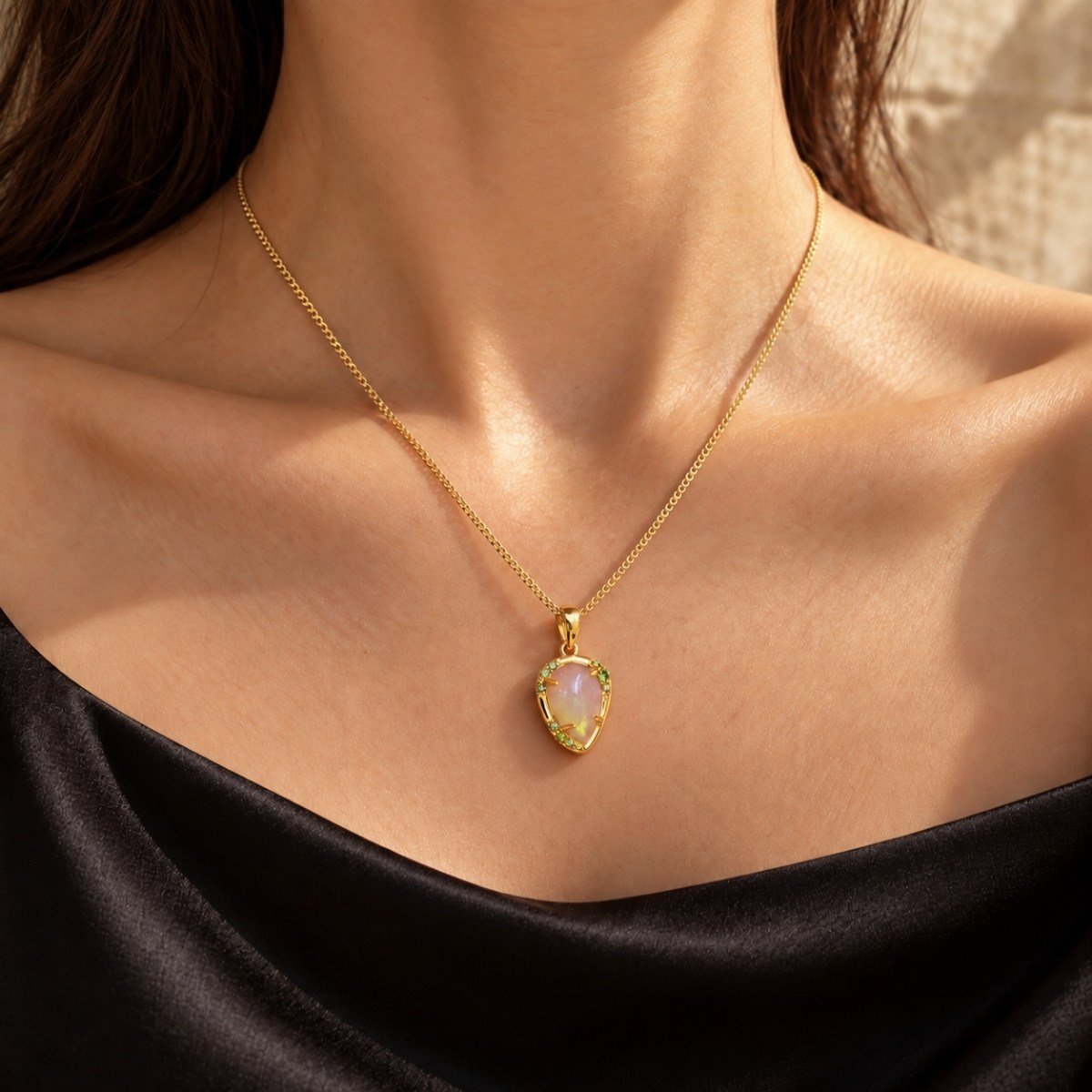 Opal Taşlı Özel Tasarım Kolye – TSR1484