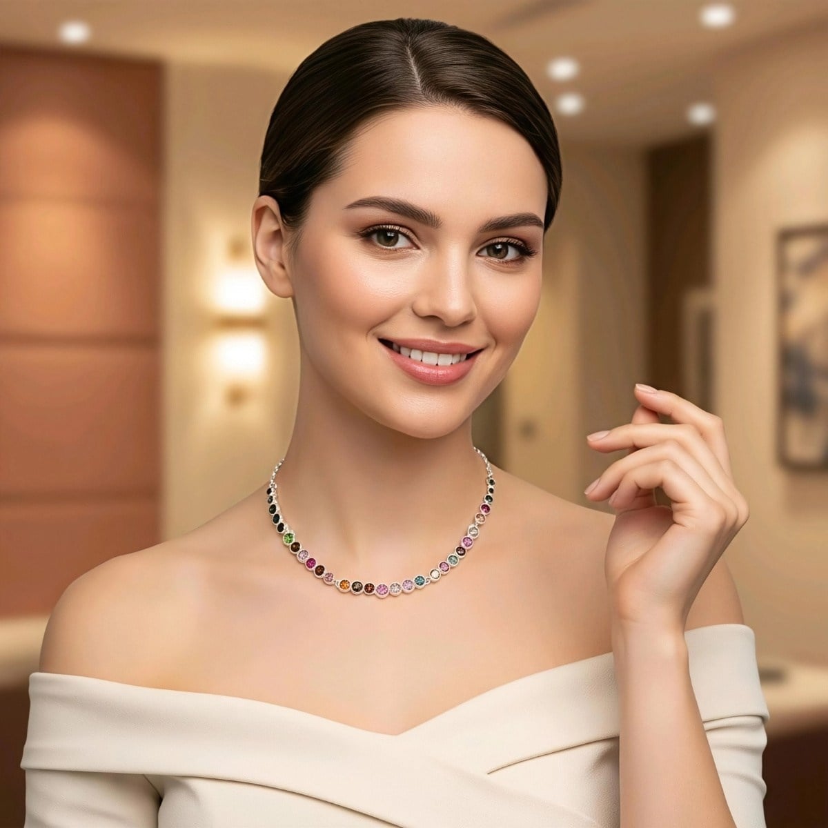 Turmalin Taşı Özel Tasarım Gerdanlık – TSR1440