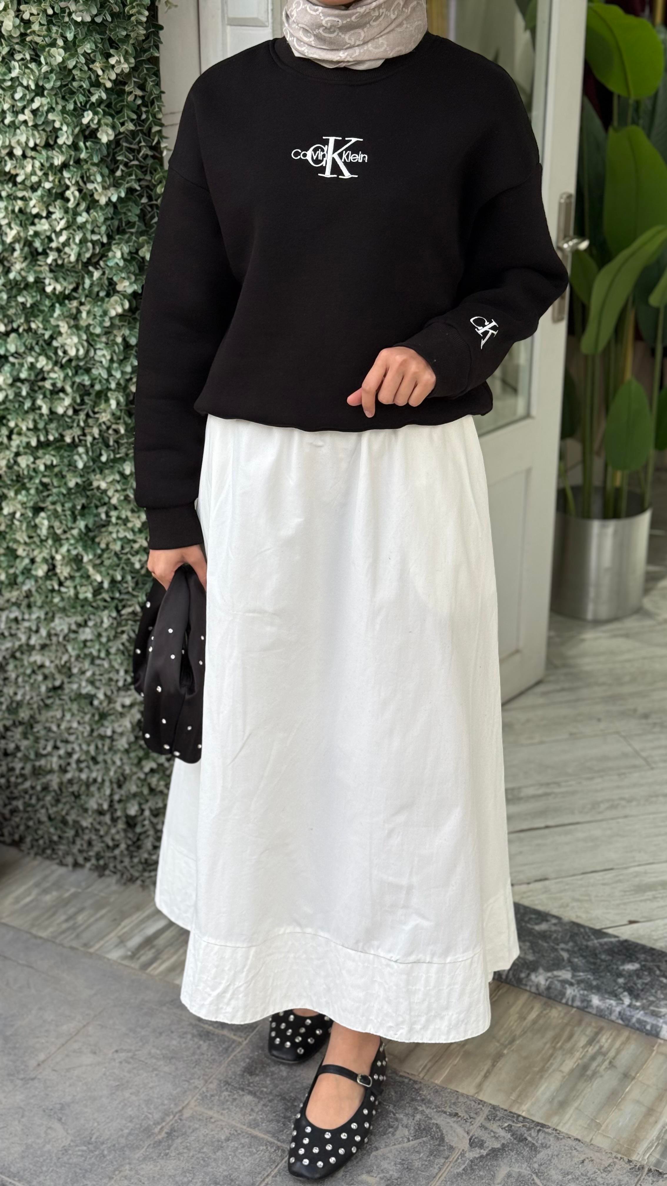 Yazılı Sweatshirt Siyah