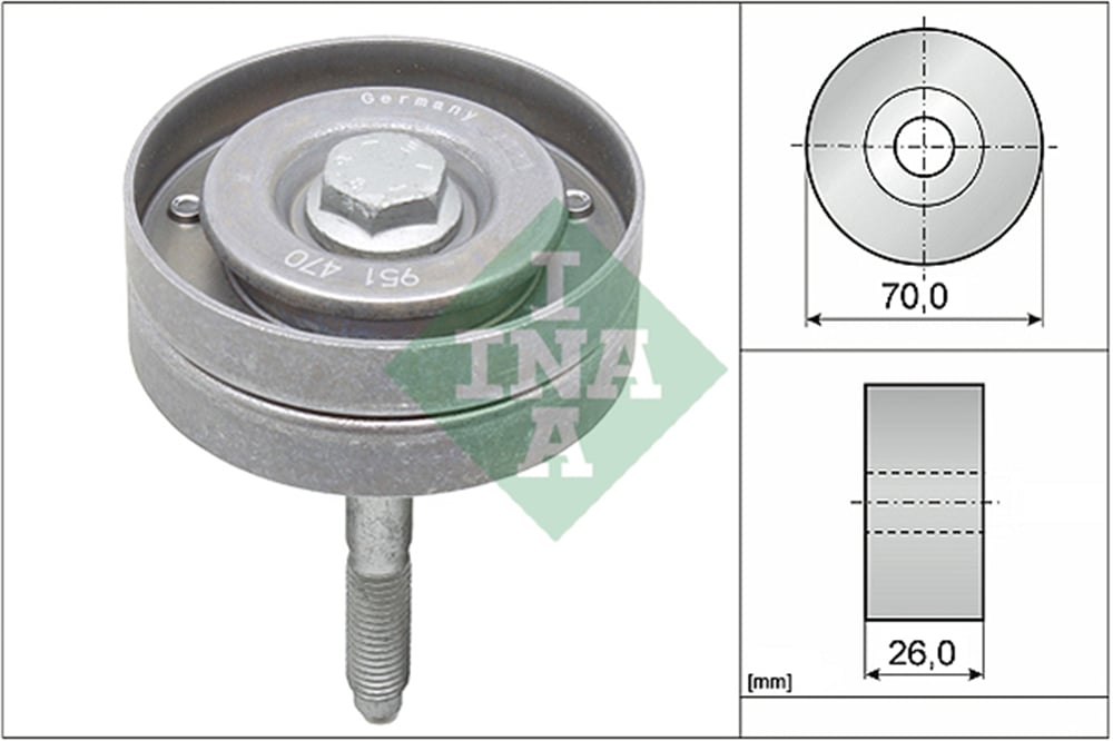 ALTERNATÖR GERGİ RULMANI VW GOLF V 1.4 05-08, JETTA III 1.4 11 =>, PASSAT, TIGUAN 1.4 10-15, AUDI A3 1.4 05 => 