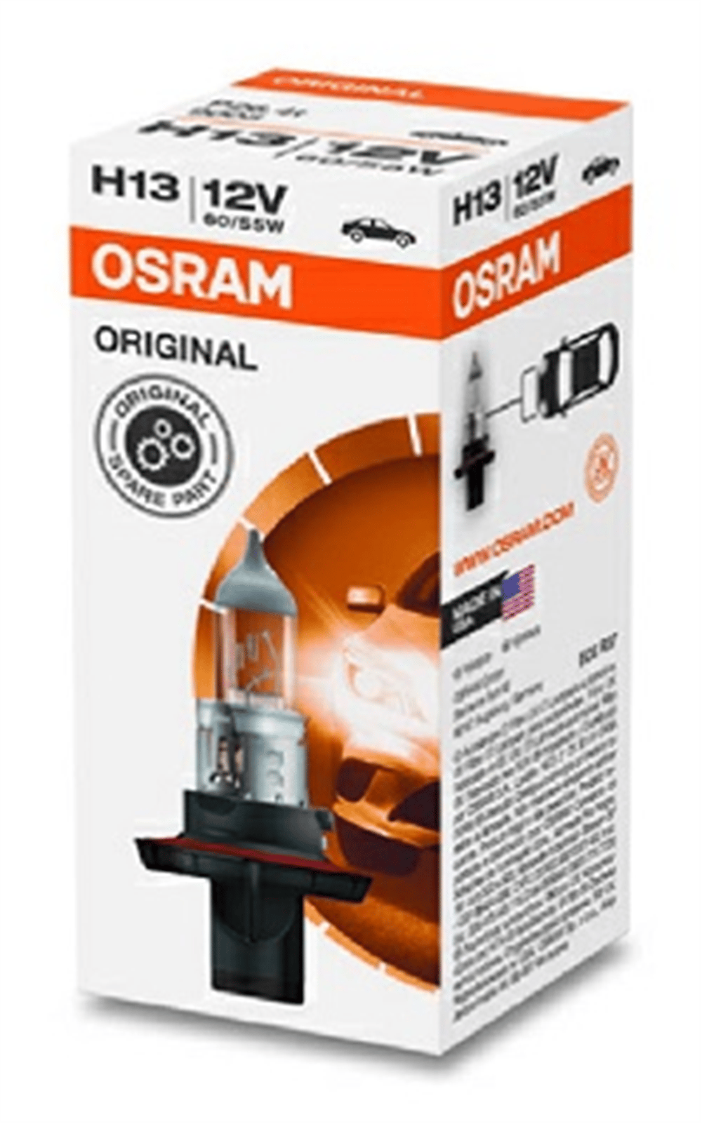 AMPUL 12V H13 60/55W ÇİFT TELLİ FAR VE SİS 