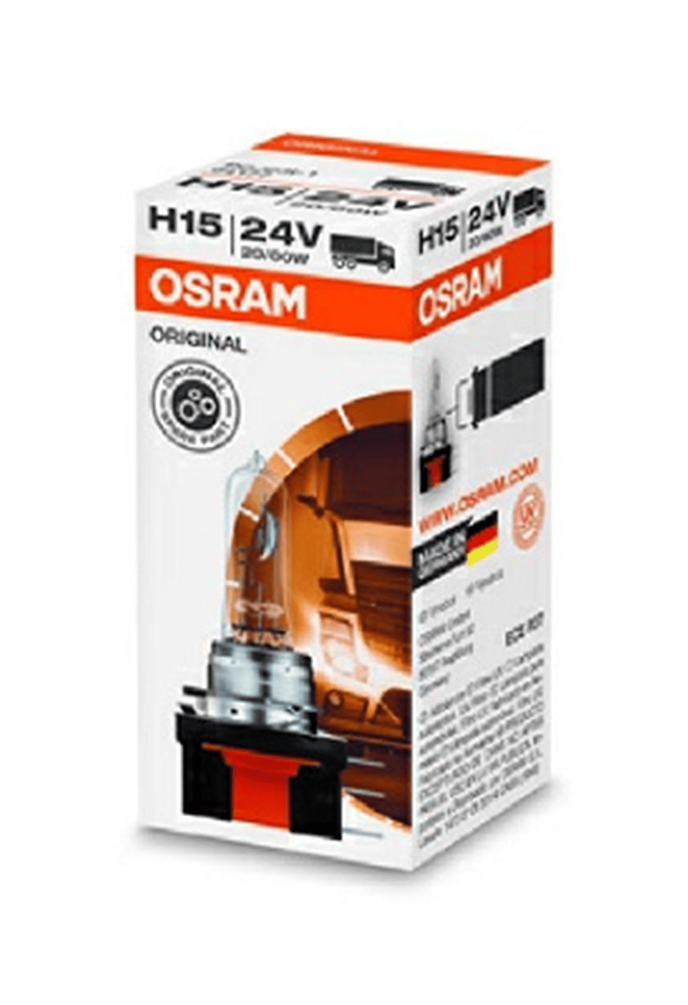 AMPÜL 24 VOLT20W - 60W H15 PR LL +%30 FAZLA IŞIK 
