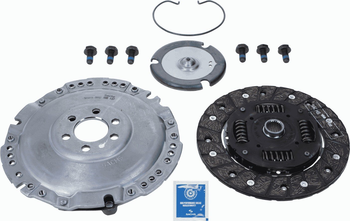 DEBRİYAJ SETİ BASKI+DİSK VW CADDY II 1.9 95-04, GOLF III 1.6/1.9 91-97, POLO 1.7/1.9 95-99 