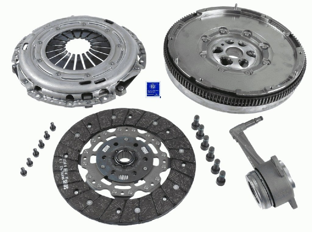 DEBRİYAJ SETİ BASKI+DİSK+RULMAN+ÇİFT KÜTLELİ VOLAN VW PASSAT (B7) 2.0 TDI CFFA-CFFB 10-14, PASSAT (B6) 2.0 TDI CBAA-CBAB-BWV-BKP-BMP-BMA 05-10, CADDY III 1.9 TDI BLS 08-10, SKODA SUPERB II 2.0 TDI BMP 08-10 