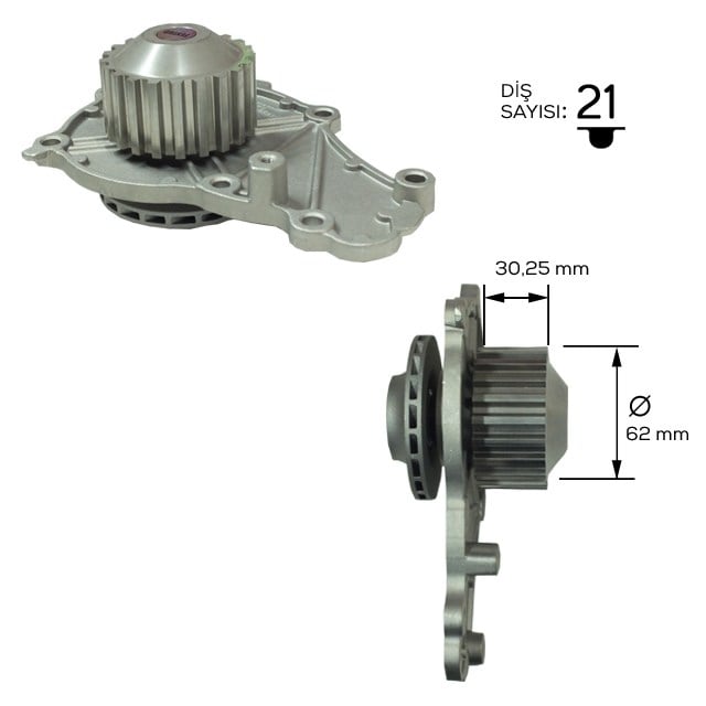 DEVİRDAİM 206-307-C2-C3-BIPPER-NEMO-FIESTA V-FUSION-P.TEPEE-BERLINGO 1.4HDI(DV4)(F6J) (EURO4)+(EURO5) 