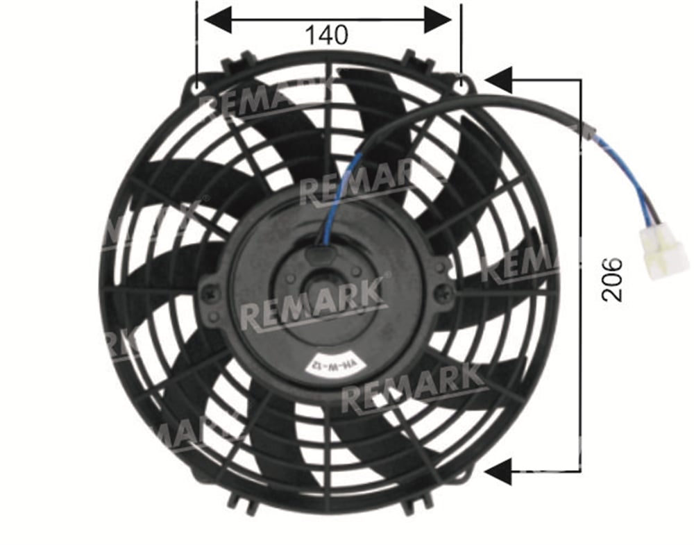 FAN MOTORU (PERVANELİ) 12V UNIVERSAL ÇAP:228MM 9