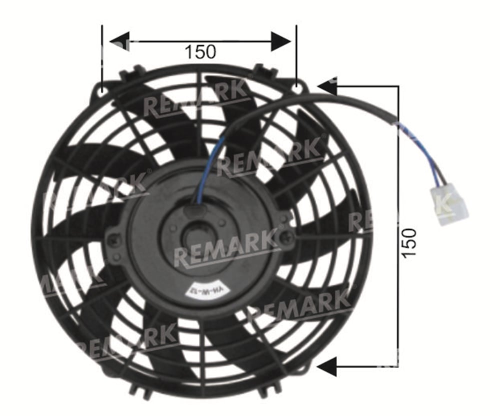 FAN MOTORU (PERVANELİ) 12V UNIVERSAL ÇAP:178MM 7