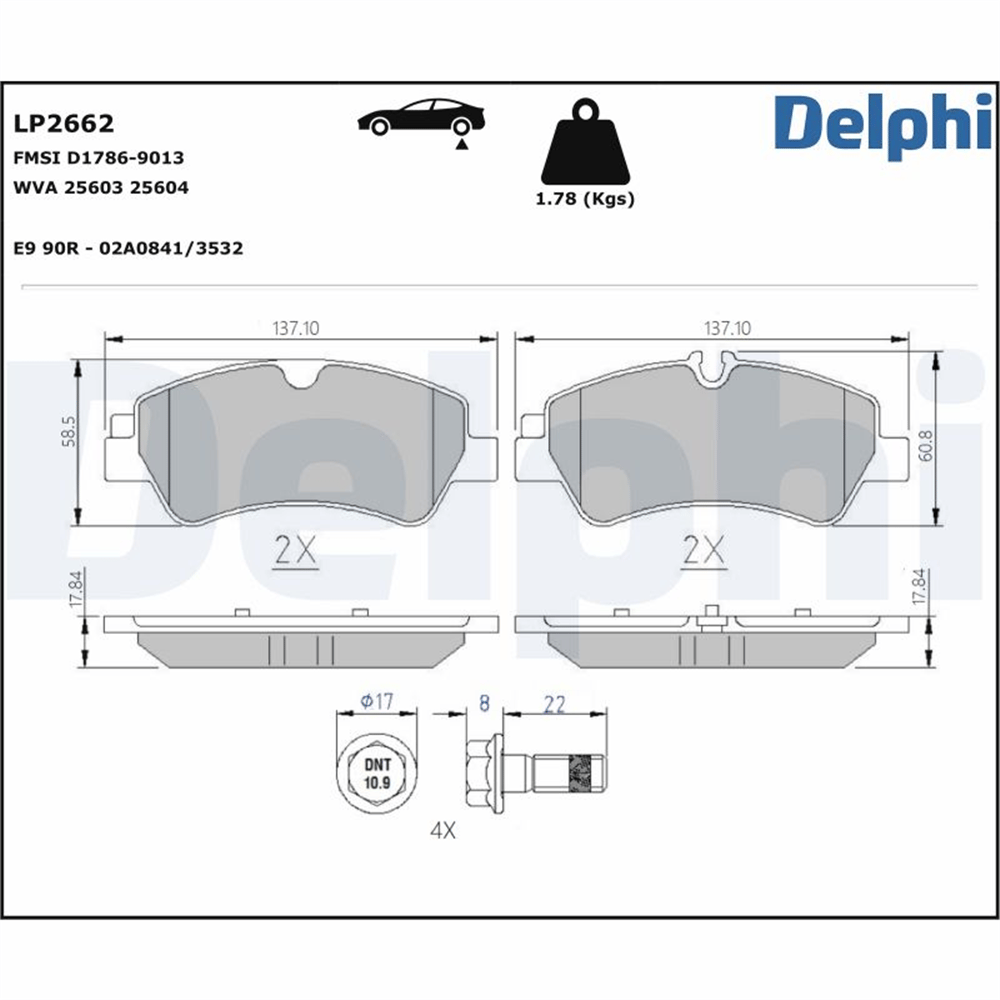FREN BALATASI ARKA FORD TRANSIT 2.2 TDCİ 13=>, 2.2 TDCİ RWD 13=>, TRANSIT CUSTOM 2.2 TDCİ 12=> 