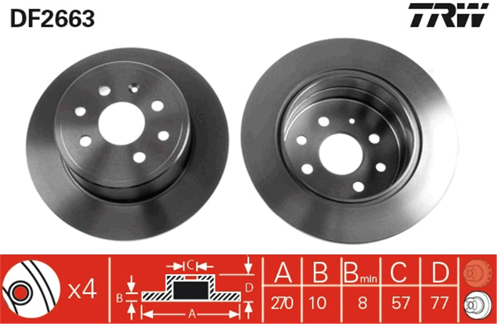FREN DİSKİ ARKA (OPEL :Calibra 2.0i, 2.0 16V) 