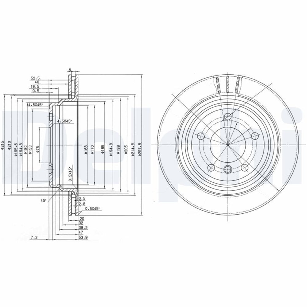FREN DİSKİ (ÇİFTLİ PAKET) DELİKLİ ARKA BMW 520, 523, 525, 528, 530, 535, 540 1995 > 10/2005 