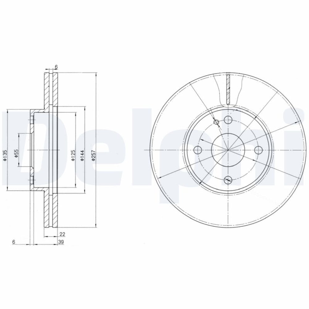 FREN DİSKİ (ÇİFTLİ PAKET) DELİKLİ ÖN MAZDA 323, MX-3 01/1989 > 10/1998 