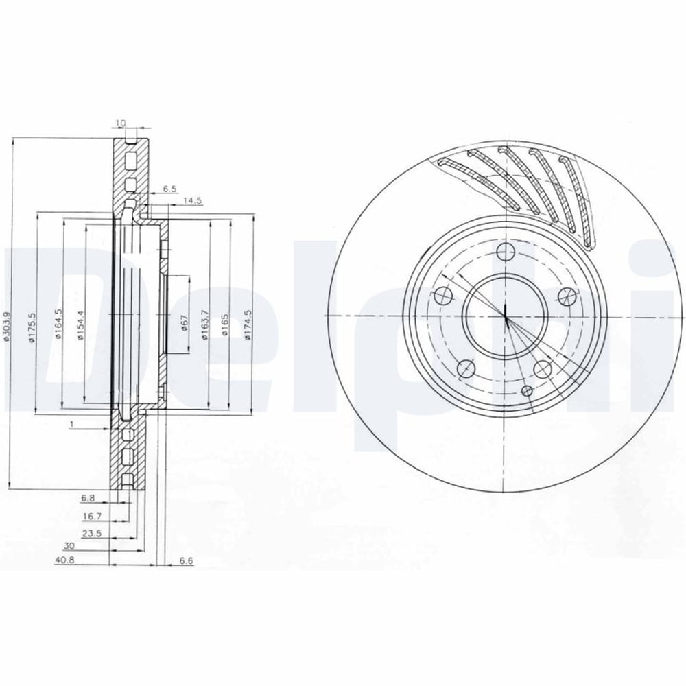 FREN DİSKİ (ÇİFTLİ PAKET) DELİKLİ ÖN MERCEDES E240, E280, E320, E350 04/2002 > 
