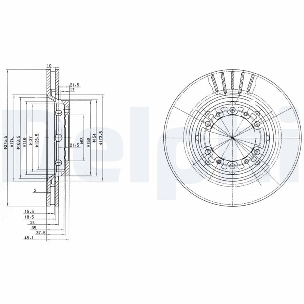 FREN DİSKİ (ÇİFTLİ PAKET) DELİKLİ ÖN MITSUBISHI SPACEGEAR 12/1994 > 08/1999 
