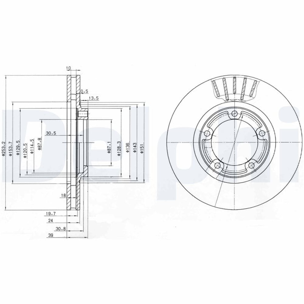 FREN DİSKİ (ÇİFTLİ PAKET) DELİKLİ ÖN MITSUBISHI L300, SPACEGEAR 08/1994 > 12/2001 