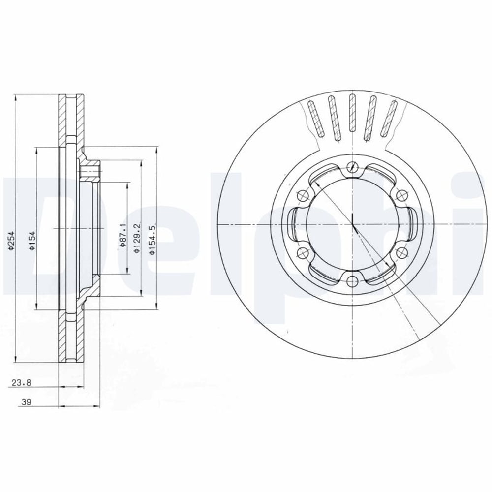 FREN DİSKİ (ÇİFTLİ PAKET) DELİKLİ ÖN MITSUBISHI L200 01/1996 > 05/2000 