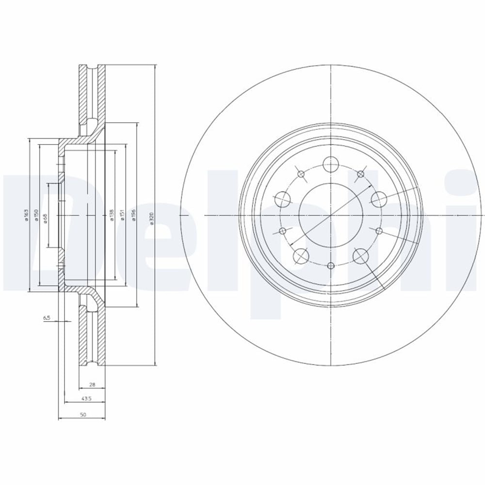 FREN DİSKİ (ÇİFTLİ PAKET) DELİKLİ ÖN VOLVO S80, V70 11/1998 > 09/2006 