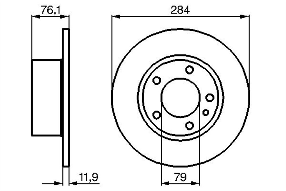 FREN DİSKİ ÖN 5 BİJON 280 MM BMW E28 518 I 81-87 