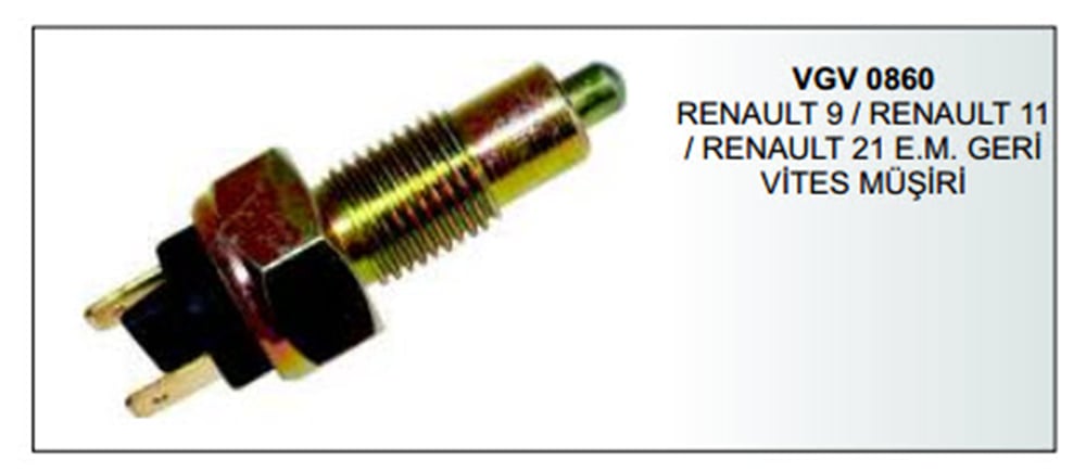 GERİ VİTES MÜŞÜRÜ VGV0860R9 - R11-R21 ESKİ MODEL 