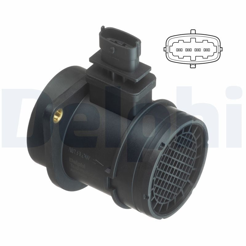 HAVA KÜTLE ÖLÇER (DEBİMETRE) BENZİN FIAT DOBLO 1.3 JTD 05 =>, BRAVO 1.9 D MTJ 07-14, STILO 1.9 MTJ 03-08, FORD KA 1.3 TDCI 08 => 